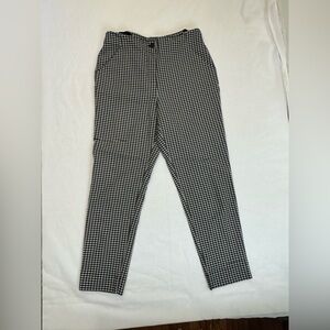 Worthington High Rise Slim Ankle Black & White Plaid Pants - size 8